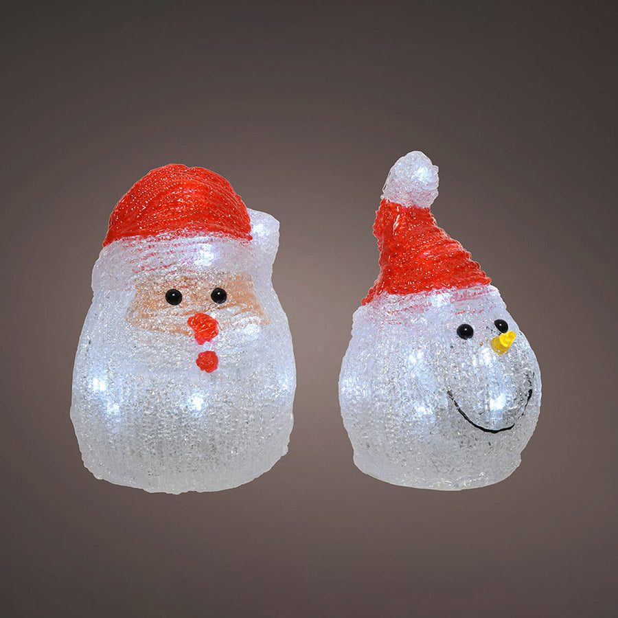 Okrasna Figura Lumineo 491239 LED Notranjost Santa Claus 10,5 x 10,5 x 15 cm