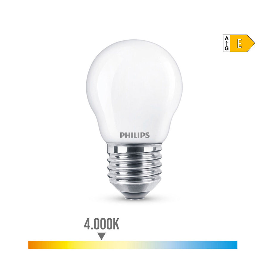 LED svetilka Philips Sferično E 6,5 W E27 806 lm 4,5 x 7,8 cm (4000 K)