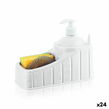Doza za milo 2 v 1 za umivalnik Privilege Plastika Bela (24 kosov)