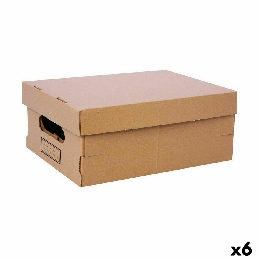 Škatla za Shranjevanje s Pokrovom Confortime Karton 36,5 x 28,5 x 16,5 cm (6 kosov)
