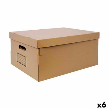 Škatla za Shranjevanje s Pokrovom Confortime Karton 45 x 35 x 20 cm (6 kosov)