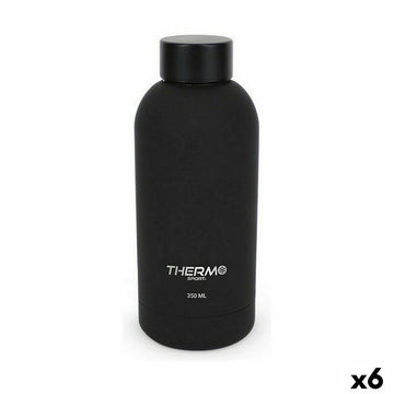 Termalno Steklenico ThermoSport Soft Touch Črna 350 ml (6 kosov)
