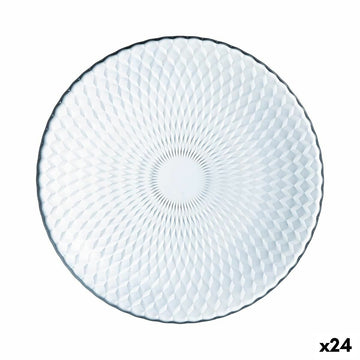 Farfurie Întinsă Luminarc Pampille Prozorno Steklo (25 cm) (24 kosov)
