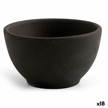 Skleda Quid Mineral Keramika Črna (9 x 5 cm) (18 kosov)