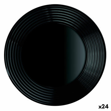 Globok Krožnik Luminarc Harena Črna Steklo (Ø 23,5 cm) (24 kosov)