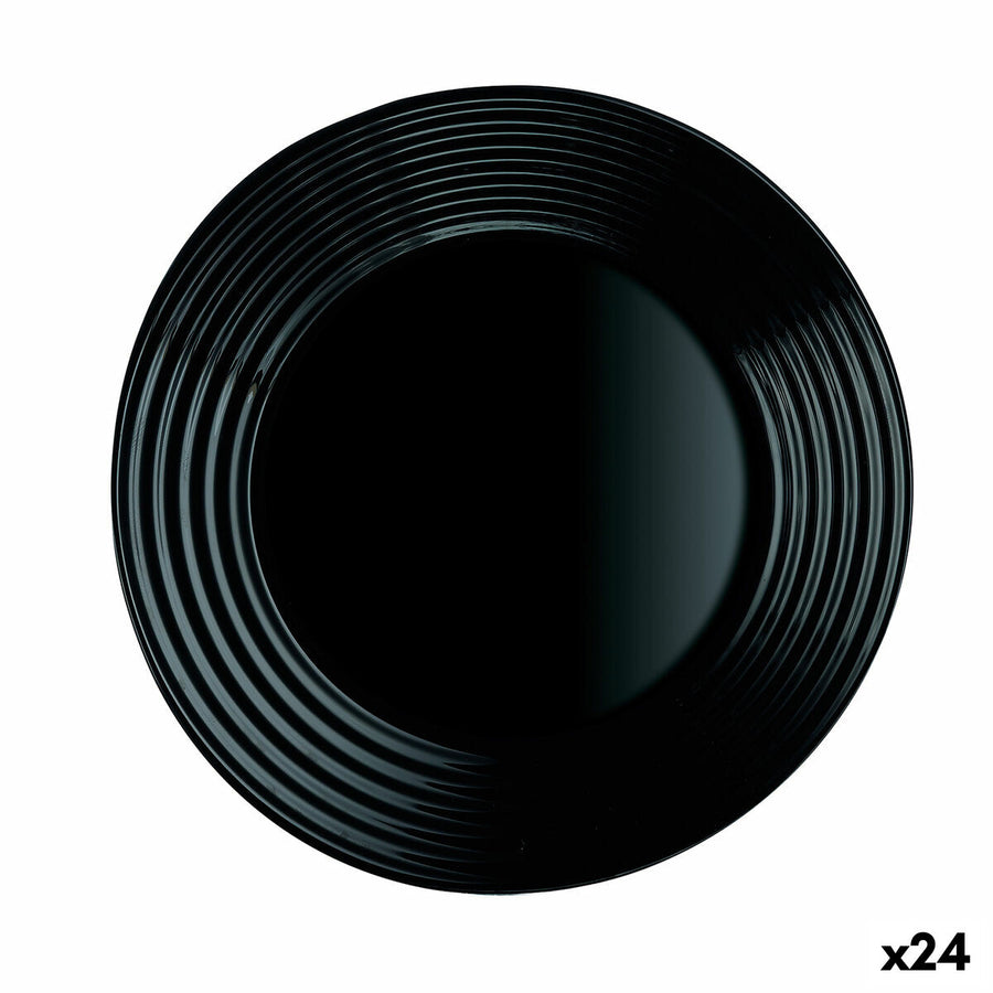 Desertna jed Luminarc Harena Črna Steklo (19 cm) (24 kosov)