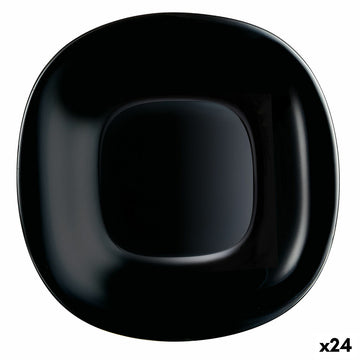 Desertna jed Luminarc Carine Črna Steklo (19 cm) (24 kosov)