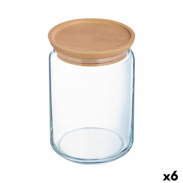 Kozarec za shranjevanje Luminarc Pav Prozorno Steklo (1 L) (6 kosov)