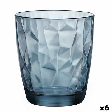 Kozarec Bormioli Rocco Diamond Modra Steklo (390 ml) (6 kosov)