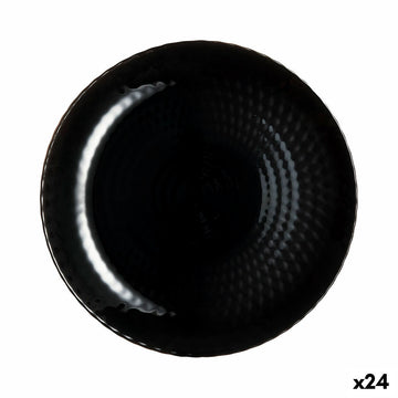 Desertna jed Luminarc Pampille Črna Steklo (19 cm) (24 kosov)