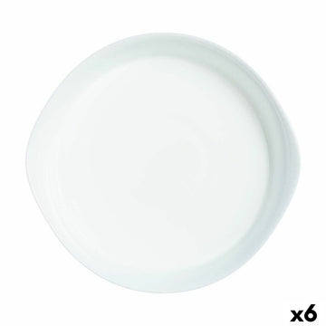 Servirni krožnik Luminarc Smart Cuisine Krožen Bela Steklo Ø 28 cm (6 kosov)