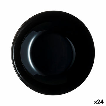 Globok Krožnik Luminarc Zelie Črna Steklo 20 cm (24 kosov)