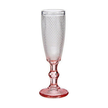 Kozarec za šampanjec Roza Prozorno Steklo 6 kosov (180 ml)