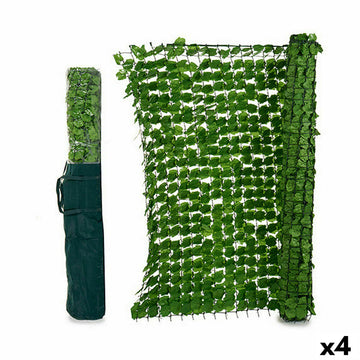 Vrtna ograja Listi 1,5 x 3 m Svetlo zelena Plastika (4 kosov)