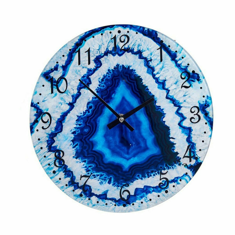 Stenska Ura Marmor Modra Kristal 30 x 4 x 30 cm (4 kosov)