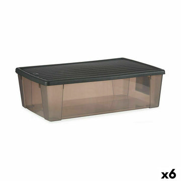 Škatla za Shranjevanje s Pokrovom Stefanplast Elegance Siva Plastika 30 L 38,5 x 17 x 59,5 cm (6 kosov)