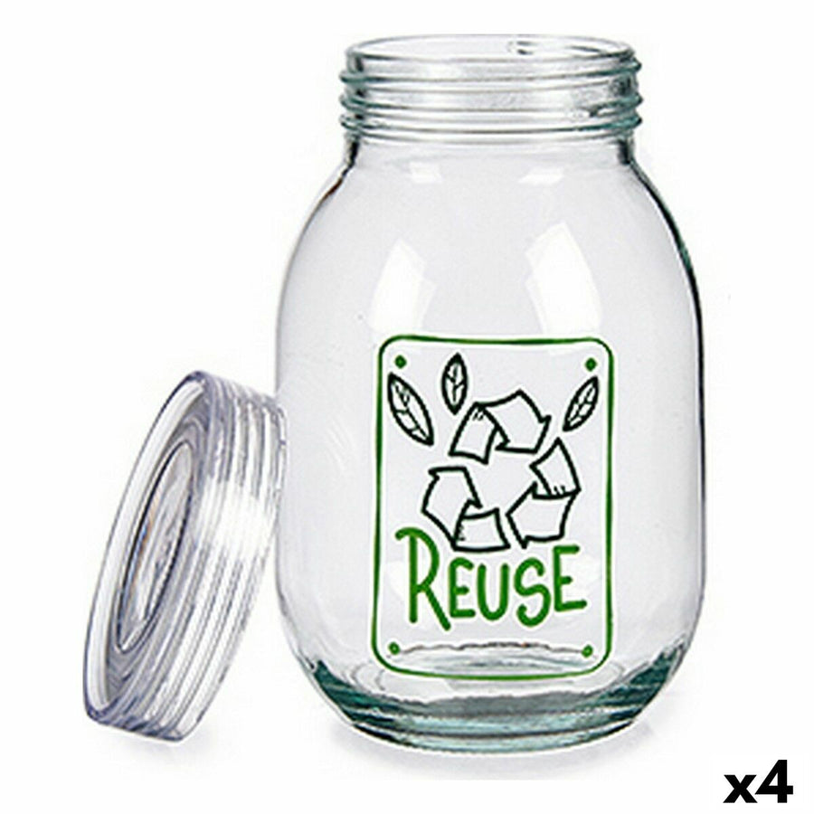 Čoln Reuse Steklo Prozorno 1,8 L 13 x 20,8 x 13 cm (4 kosov)