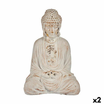 Okrasna vrtna figura Buda Poliresin 22,5 x 40,5 x 27 cm (2 kosov)