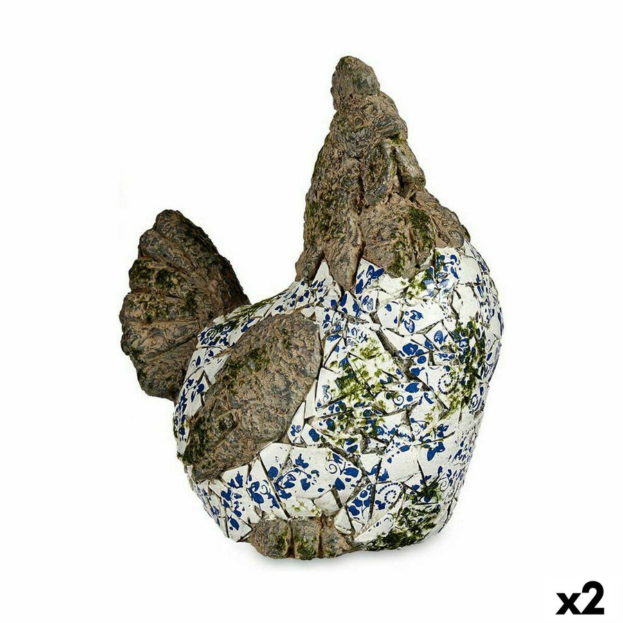 Okrasna vrtna figura Piščanec Poliresin 22,5 x 39 x 34 cm (2 kosov)