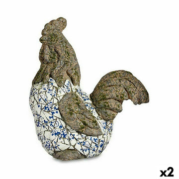 Okrasna vrtna figura Petelin Poliresin 22,5 x 46 x 41,5 cm (2 kosov)