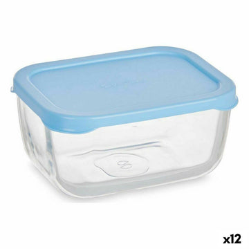 Posoda za živila Snow 420 ml Modra Prozorno Steklo Polietilen (12 kosov)