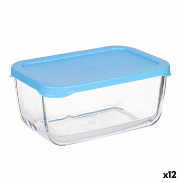 Posoda za živila SNOW BOX Modra Prozorno Steklo Polietilen 790 ml (12 kosov)