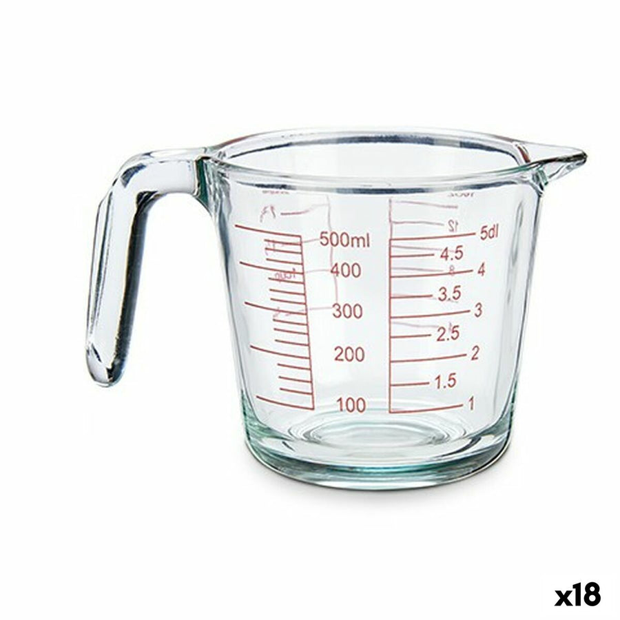 Merilni Vrč Steklo 500 ml (18 kosov)