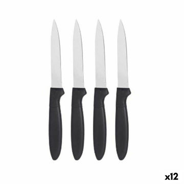Set nožev Črna Srebrna Nerjaveče jeklo Plastika 19,5 x 2 x 1 cm (12 kosov)