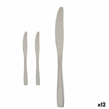 Set nožev 55,5 x 2 x 0,5 cm Srebrna Nerjaveče jeklo (12 kosov)