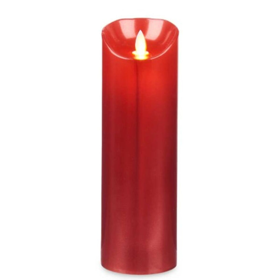 Sveča LED Rdeča 8 x 8 x 25 cm (12 kosov)