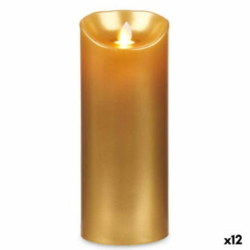 Sveča LED Zlat 8 x 8 x 20 cm (12 kosov)