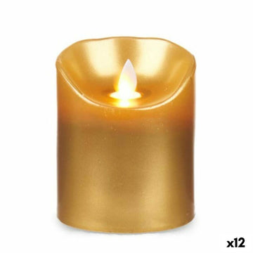 Sveča LED Zlat 8 x 8 x 10 cm (12 kosov)