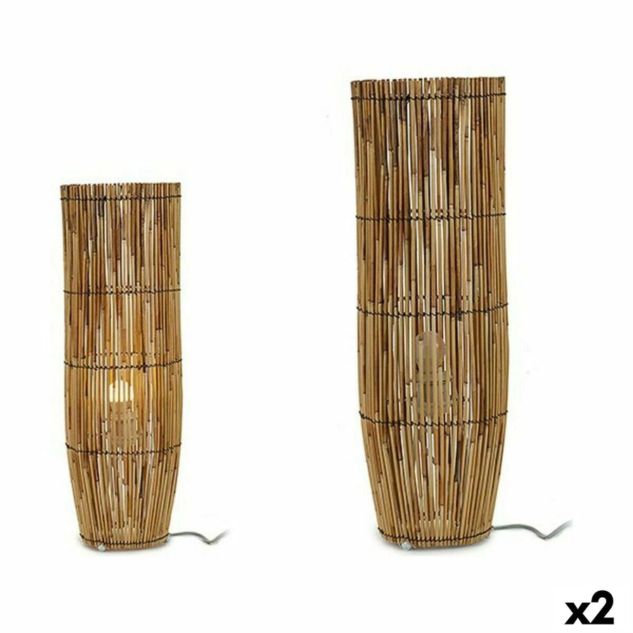 Talna Svetilka Naraven Bambus 21,5 x 62 x 21,5 cm (2 kosov)