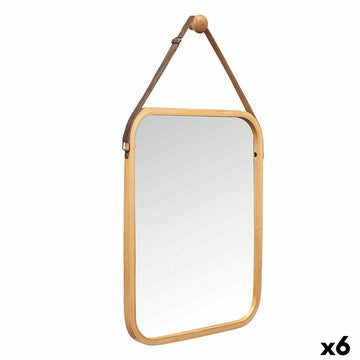 Oglindă suspendată Naraven Usnje Bambus Pravokoten 34 x 41,5 x 1,5 cm (6 kosov)