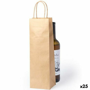 Papirnata vreča Fama Rjava Z ročaji 10 x 10 x 36 cm (25 kosov)