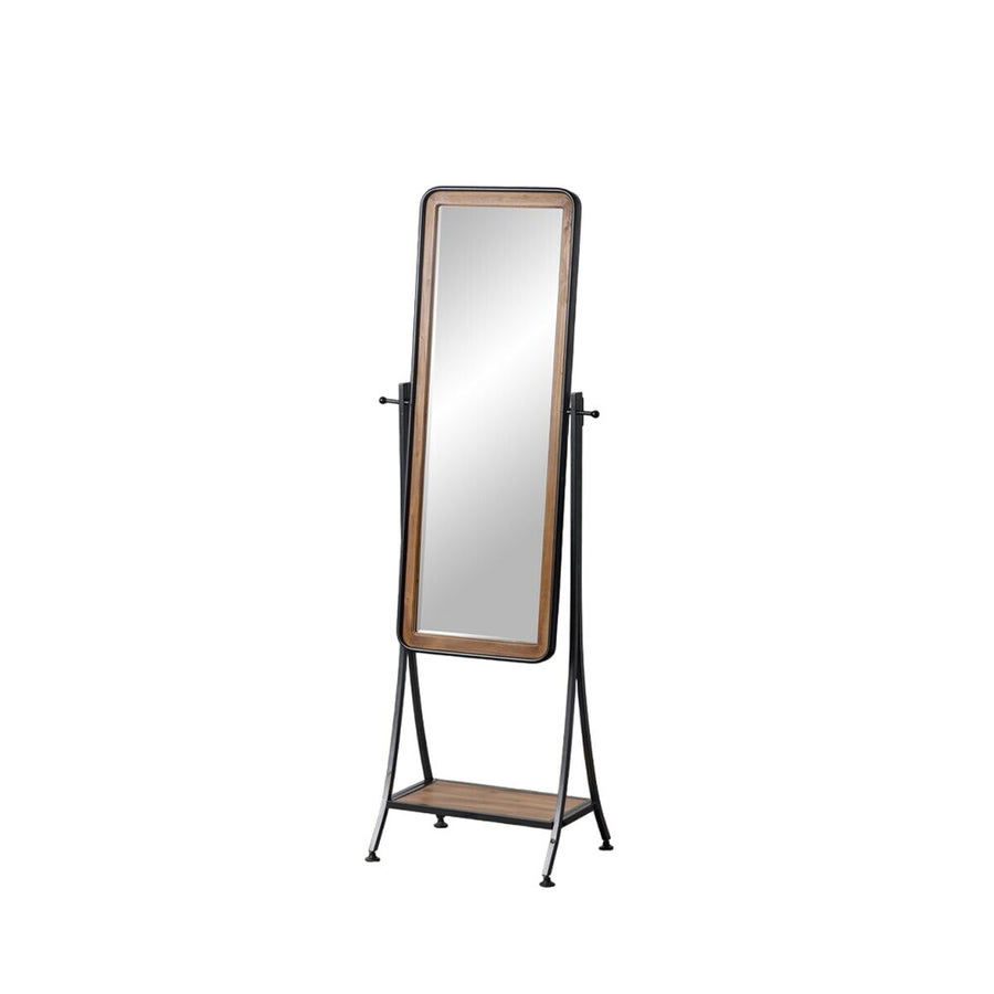 Garderobno Ogledalo Črna Naraven 62 x 42 x 174 cm