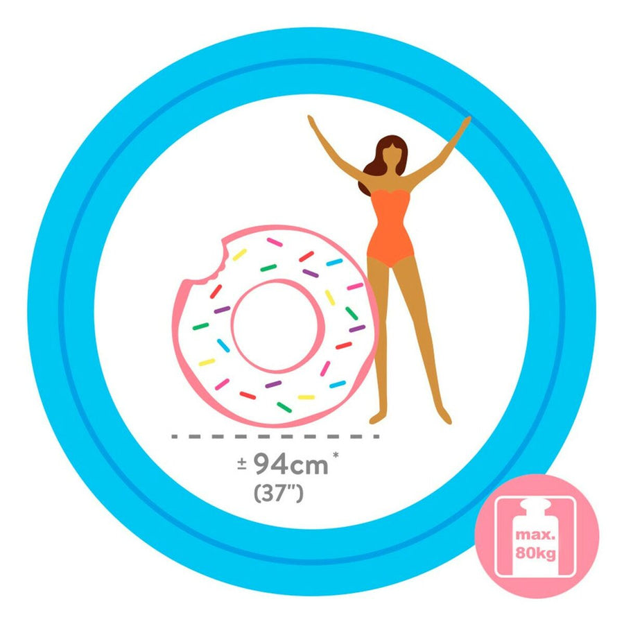 Napihljivo kolo Intex Donut Roza 107 x 99 x 23 cm (12 kosov)