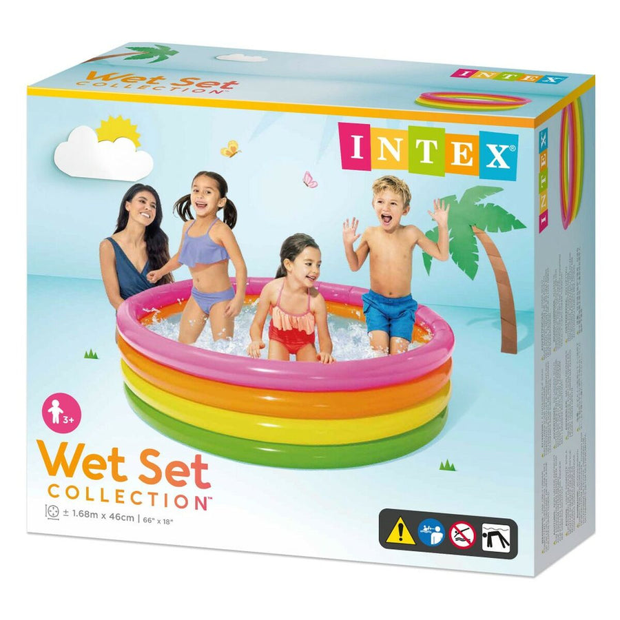 Napihljiv bazen za otroke Intex Sunset Obroči 780 L 168 x 46 x 168 cm (6 kosov)