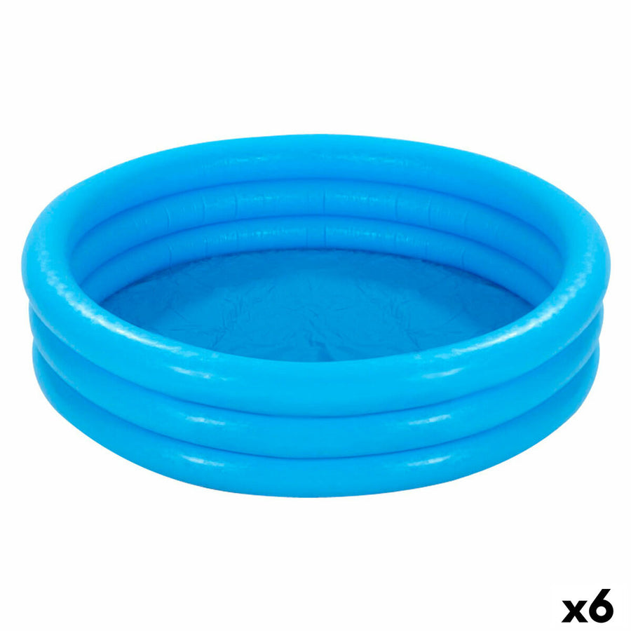Napihljiv bazen za otroke Intex Modra Obroči 581 L 168 x 40 cm (6 kosov)