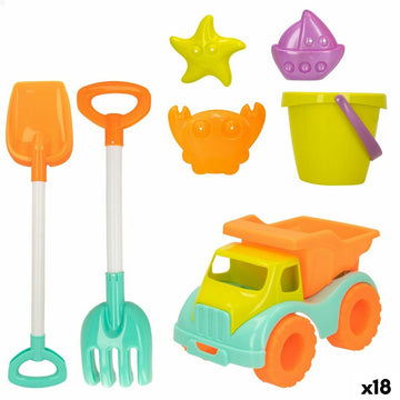 Komplet igrač za na plažo Colorbaby 7 Kosi Tovornjak (18 kosov)