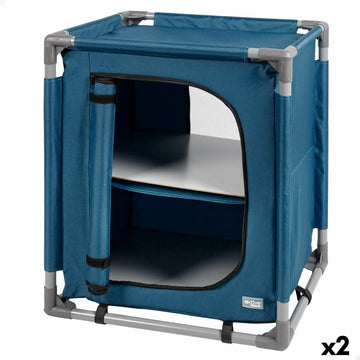 Omara za kampiranje Aktive Modra Zložljiv 56 x 66 x 46 cm 2 kosov