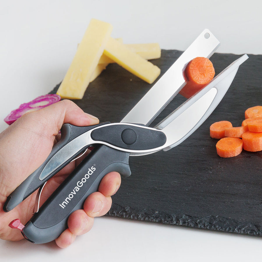 Škarjast Nož z Vgrajeno Mini Rezalno Desko Scible InnovaGoods