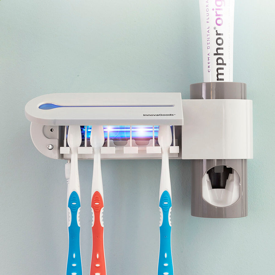 UV sterilizator za zobne ščetke z držalom in dozatorjem zobne paste Smiluv InnovaGoods