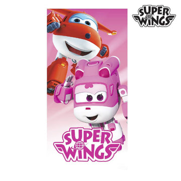 Brisača za Plažo Pink Super Wings