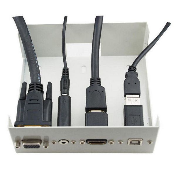 Priključna škatla za interaktivno elektronsko tablo Traulux TCCB5M HDMI VGA 3,5 mm USB Kovina Bela