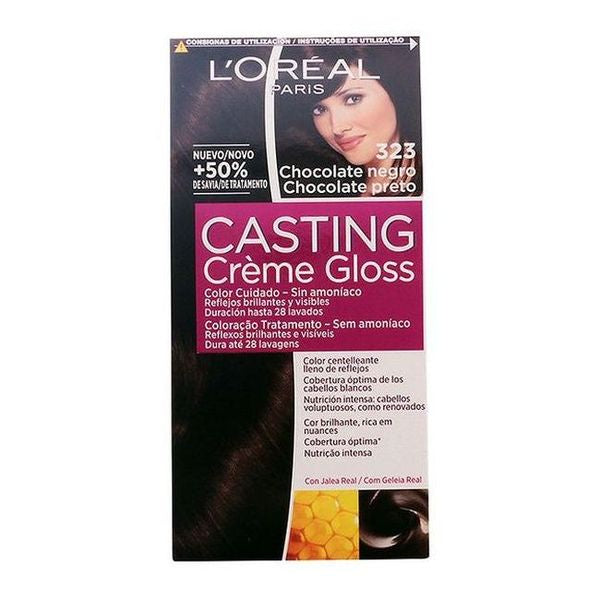 Barva za lase brez amonijaka Casting Creme Gloss L'Oreal Make Up Čokoladno črna