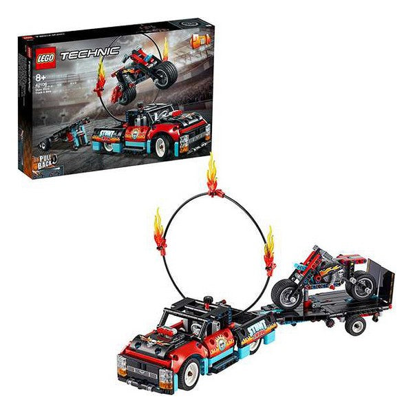 Playset Technic Stunt Show Truck And Bike Lego 42106