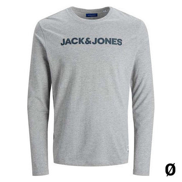 Moška Majica z Dolgimi Rokavi Jack & Jones 12181902 GR Siva