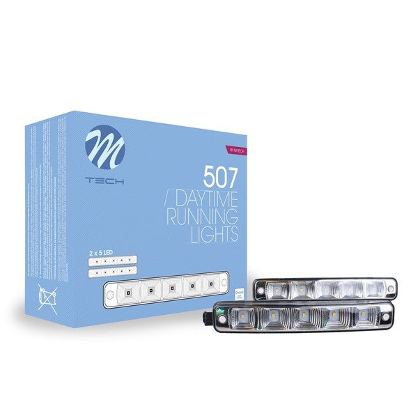 Luč LED M-Tech LDO507 Bela (2 pcs)