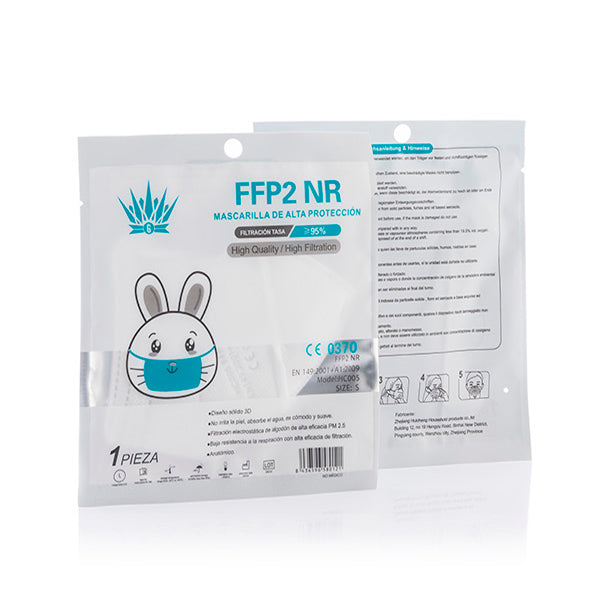 Zaščitna dihalna maska FFP2 NR HC005 Otroška Bela (Paket 20 kosa)